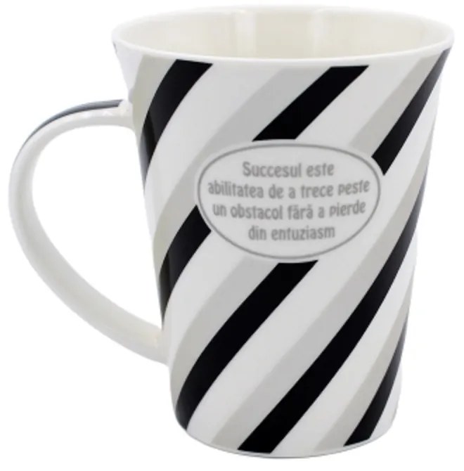 Cană din porțelan personalizată cu mesaj "Keep calm and Be Awesome"