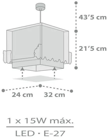 Dalber D-63532 - Lustră copii TRAIN 1xE27/60W/230V