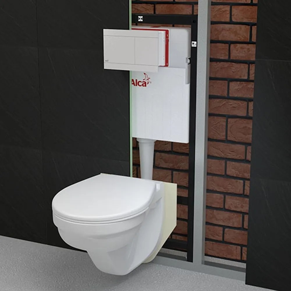 Cadru wc suspendat cu rezervor wc incastrat Alcaplast, Sadromodul