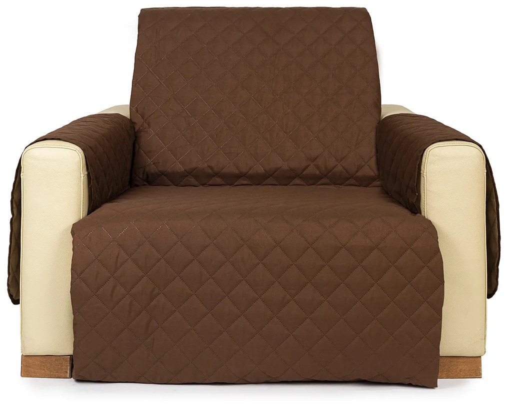 Cuvertură pentru fotoliu 4Home Doubleface maro/bej, 60 x 220 cm