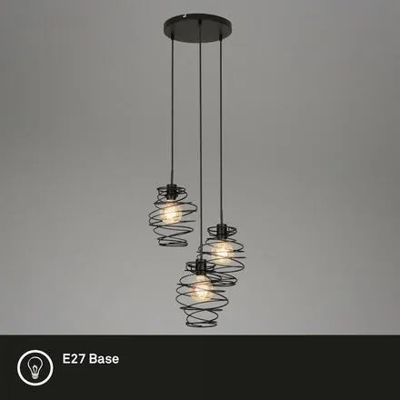Briloner 4870-035 - Lustră pe cablu 3xE27/60W/230V
