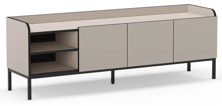 Comodă TV crem 160x55x42 cm Adara – Marckeric