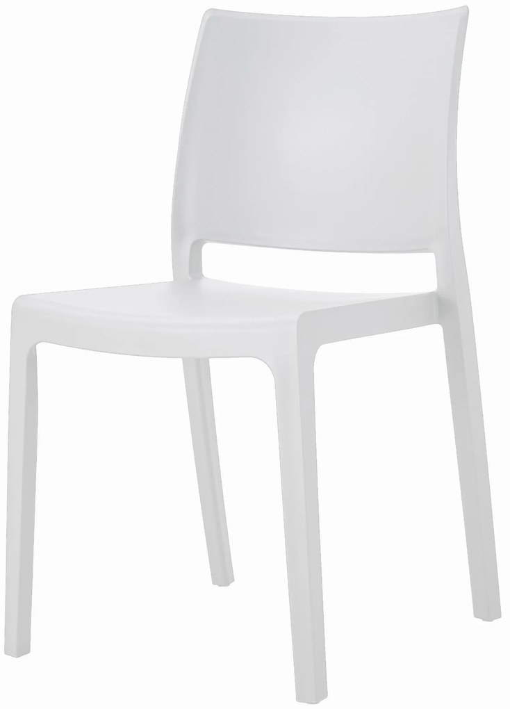 Scaun alb din plastic KLEM