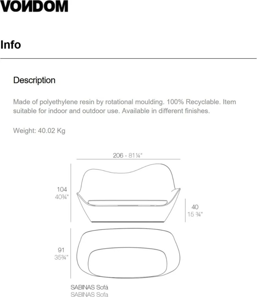 Canapea de exterior / interior design modern premium SABINAS