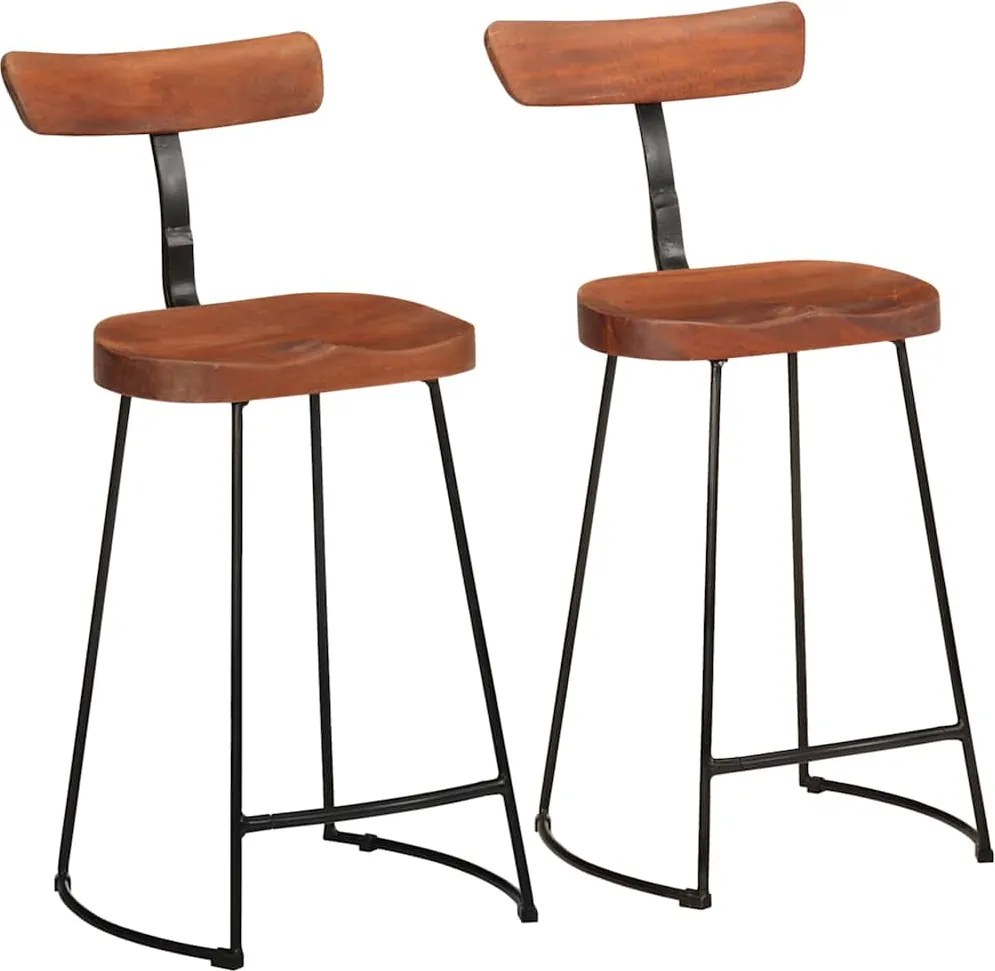 vidaXL Scaune de bar 2 buc 49x43x88 cm lemn masiv de mango