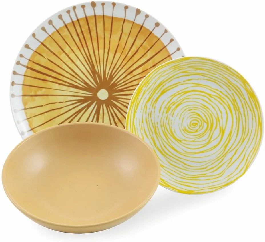 Set veselă din gresie și porțelan 18 piese Villa d´Este Marea