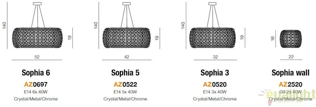 Aplica perete moderna design elegant SOPHIA