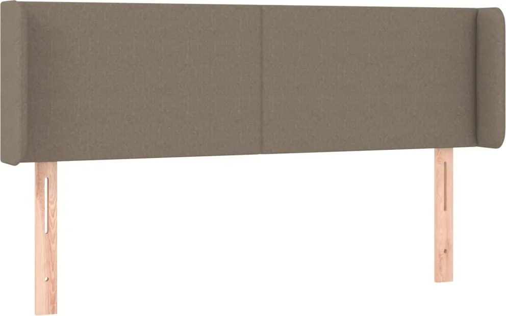 vidaXL Tăblie de pat cu aripioare gri taupe 147x16x78/88 cm textil