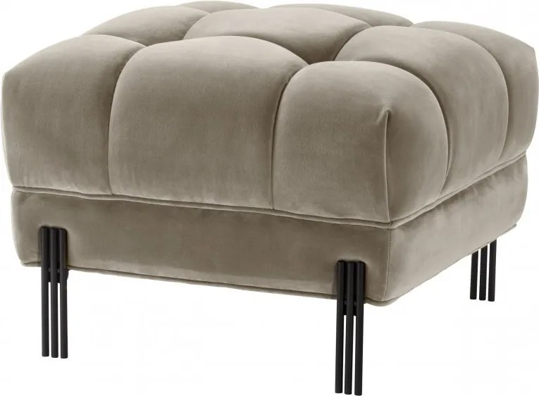 Taburete elegant design LUX Sienna, catifea greige 113199 HZ
