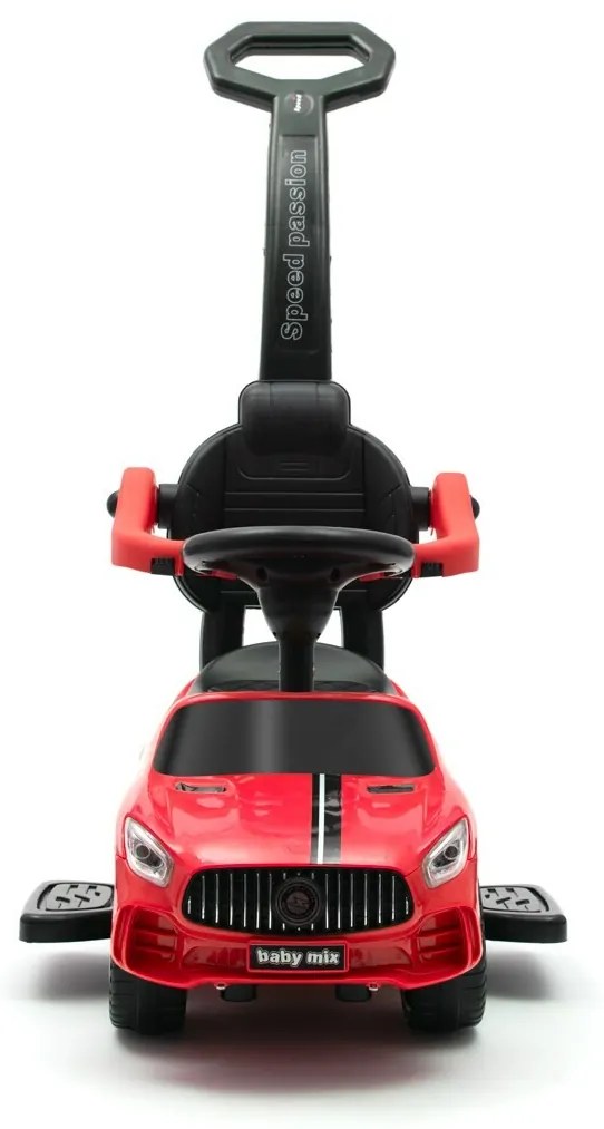 Mașinuță Baby Mix pentru copii cu sunet și barăde ghidare Racer, roșu