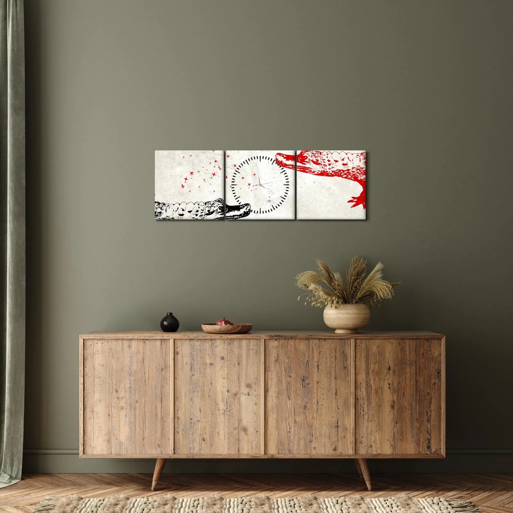 Tablou - Crocodili (cu ceas) (90x30 cm)