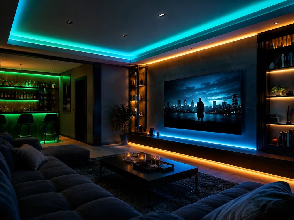 Bandă LED Flash GTV pentru mobilier, lumină RGB, 30 LED m, 450 lm m, 7,2 W m, 12V, IP65, 5 m Multicolor, 7.2 W/m, 12 V, LED Flash, 450 lm/m, 10 mm