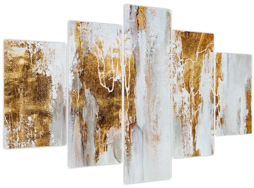 Tablou - Abstract auriu (150x105 cm)