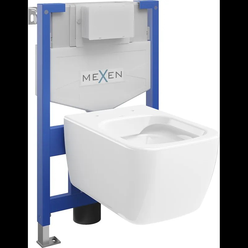 Mexen set WC încastrat cadru Felix XS-F cu vas de toaletă  Stella, Albă - 6803368XX00