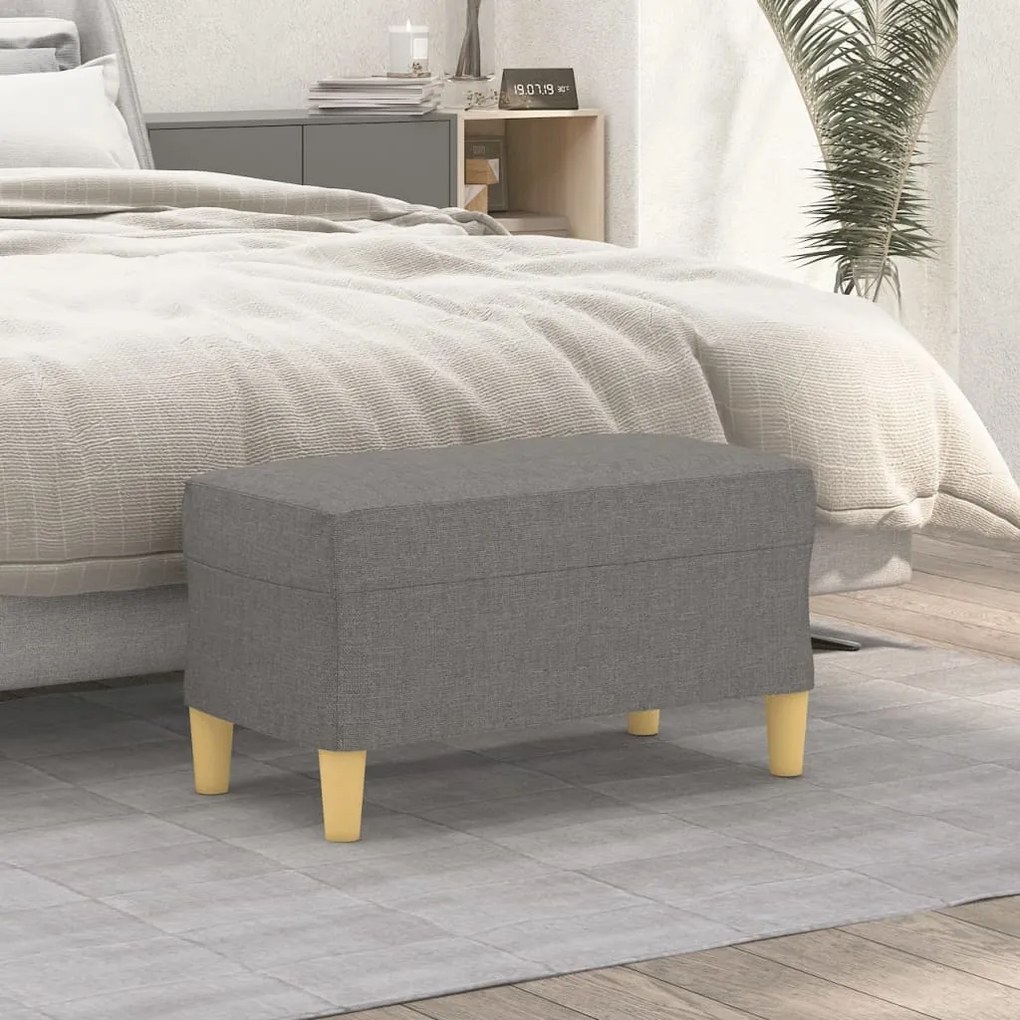 349368 vidaXL Bancă, gri închis, 70x35x41 cm, textil