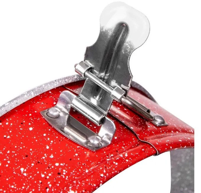 Tava cu fund detasabil Oliver Voltz OV51223RB18, 18x6.8cm, Finisaj marmura, Rosu