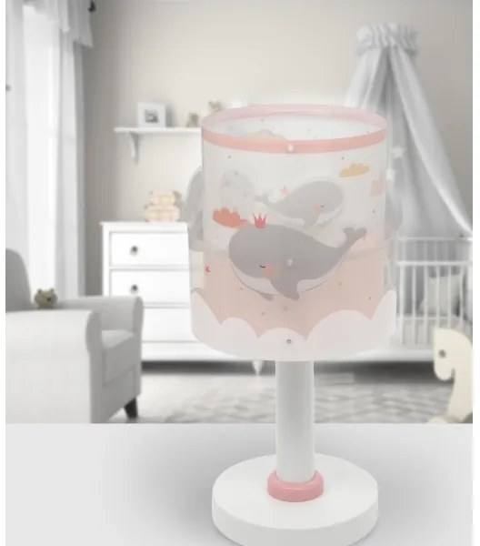 Veioză pentru copii WHALE DREAMS 1xE14/8W/230V roz Dalber 61171S