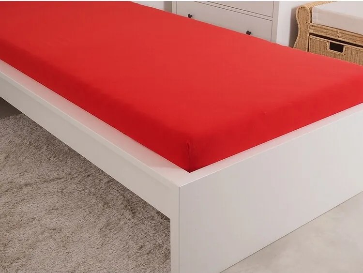 Cearșaf de pat jersey 4Home Ideal roșu, 180 x 200 cm
