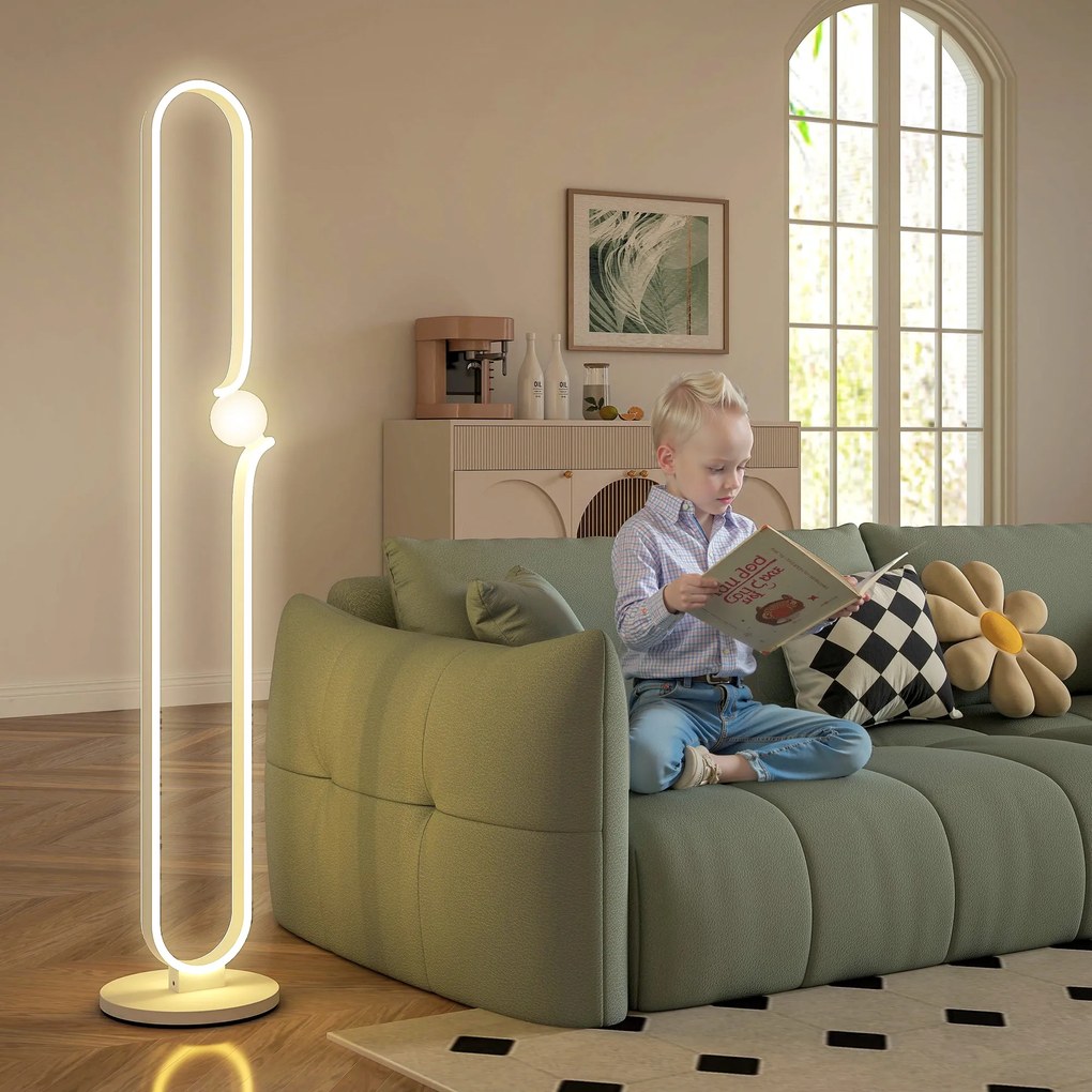 Lampă LED HOMCOM reglabilă cu comutator | Aosom Romania
