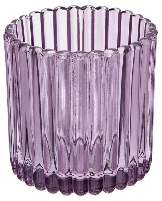 Suport de sticlă pentru lumânări Altom Tealight, diametru 8,5 cm, violet