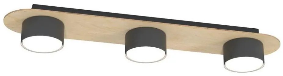 Plafonieră DIAZ 3xGX53/12W/230V negru/maro