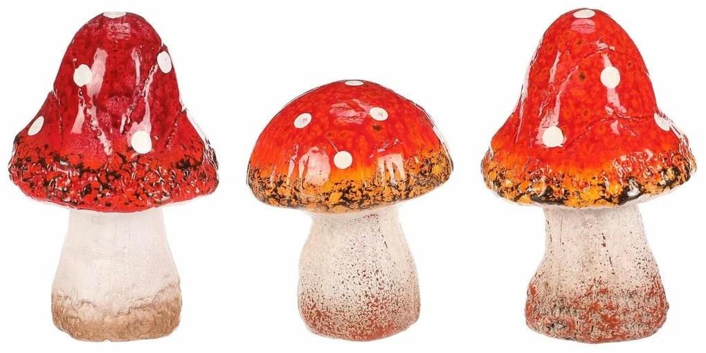 Decorațiuni de toamnă Set de ciuperci dinceramică, 3 bucăți