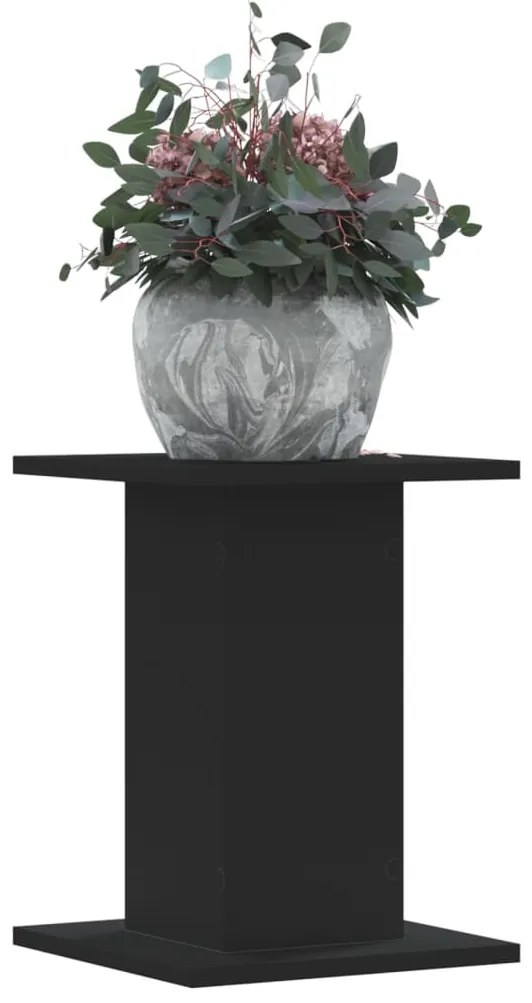 vidaXL Suporturi de plante 2 buc. negru 30x30x40 cm lemn prelucrat