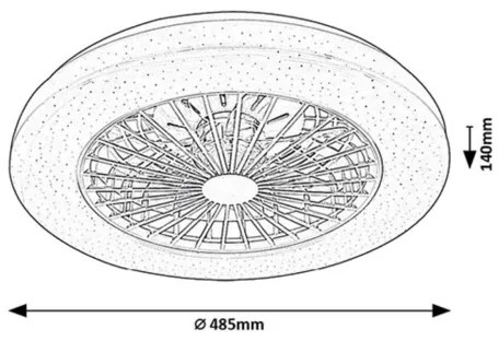 Rabalux 71333 - LED lampă reglabilă DALFON 48W/230V 3000-6500K cu ventilator și