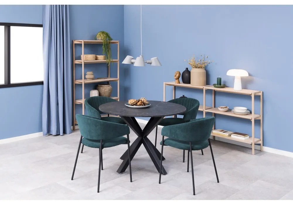 Bibliotecă în culoare naturală cu aspect de lemn de stejar 169x88x30 cm Braidwood – Actona