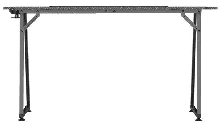 Birou Gaming Adore EXPERT SERIES, 140 x 60 x 75 cm, suprafata Negru carbon, mousepad 80 x 30 cm, suport pentru casti si pahar, reglaj suprafata podea