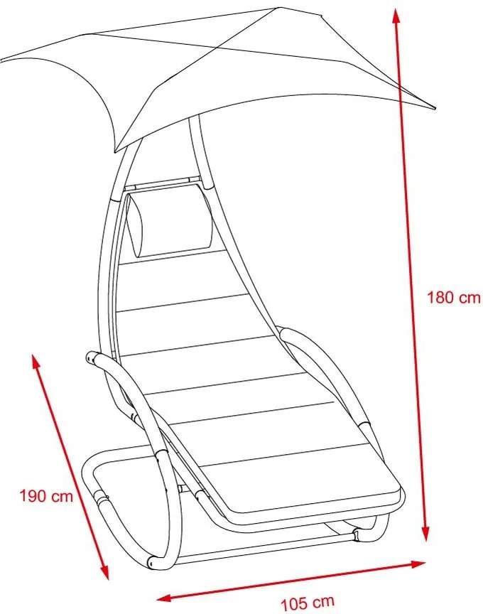 Șezlong relaxant/balansoar de grădină Avenberg ARIEL