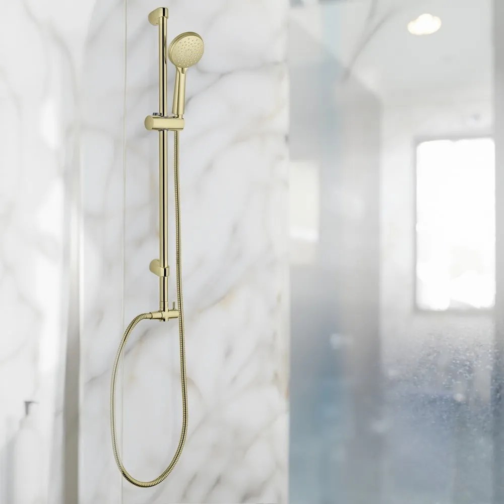 Furtun de duș auriu mat din oțel inoxidabil 150 cm Brass – Wenko