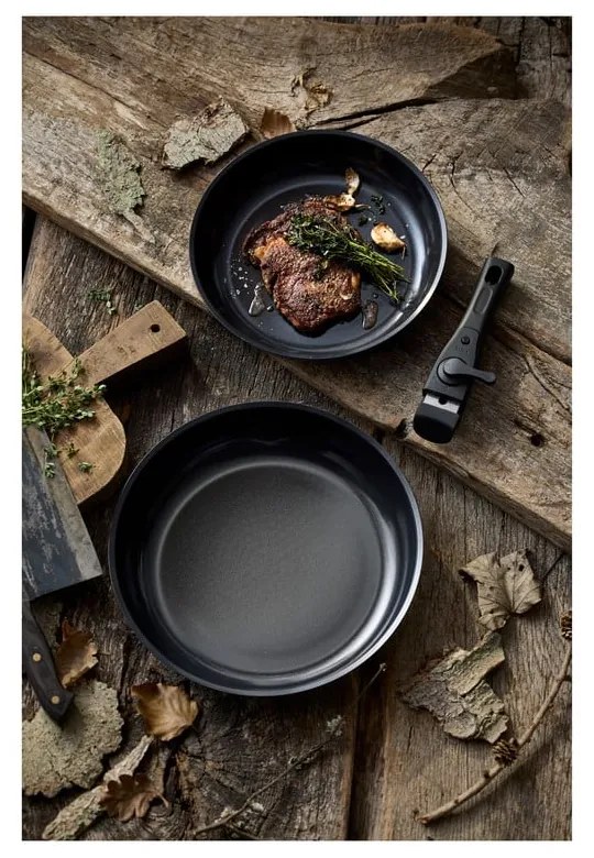 Set de tigăi cu mâner detașabil cu suprafață antiaderentă 2 buc. din aluminiu ø 28 cm – Holm