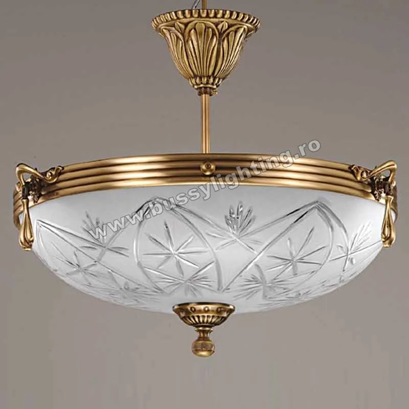 Lustra Elegante cu Diam 43 cm, Desing Clasic, Finisaj Bronz Antic - Bussy Lighting 3038-52-43