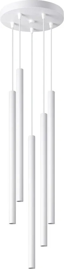 Lustră albă din metal ø 25 cm Fideus – Sollux