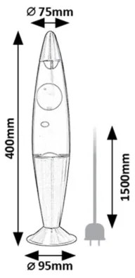 Lampă LED cu lavă Rabalux 76107 LOLLOPOP 3 LED/25W/230V