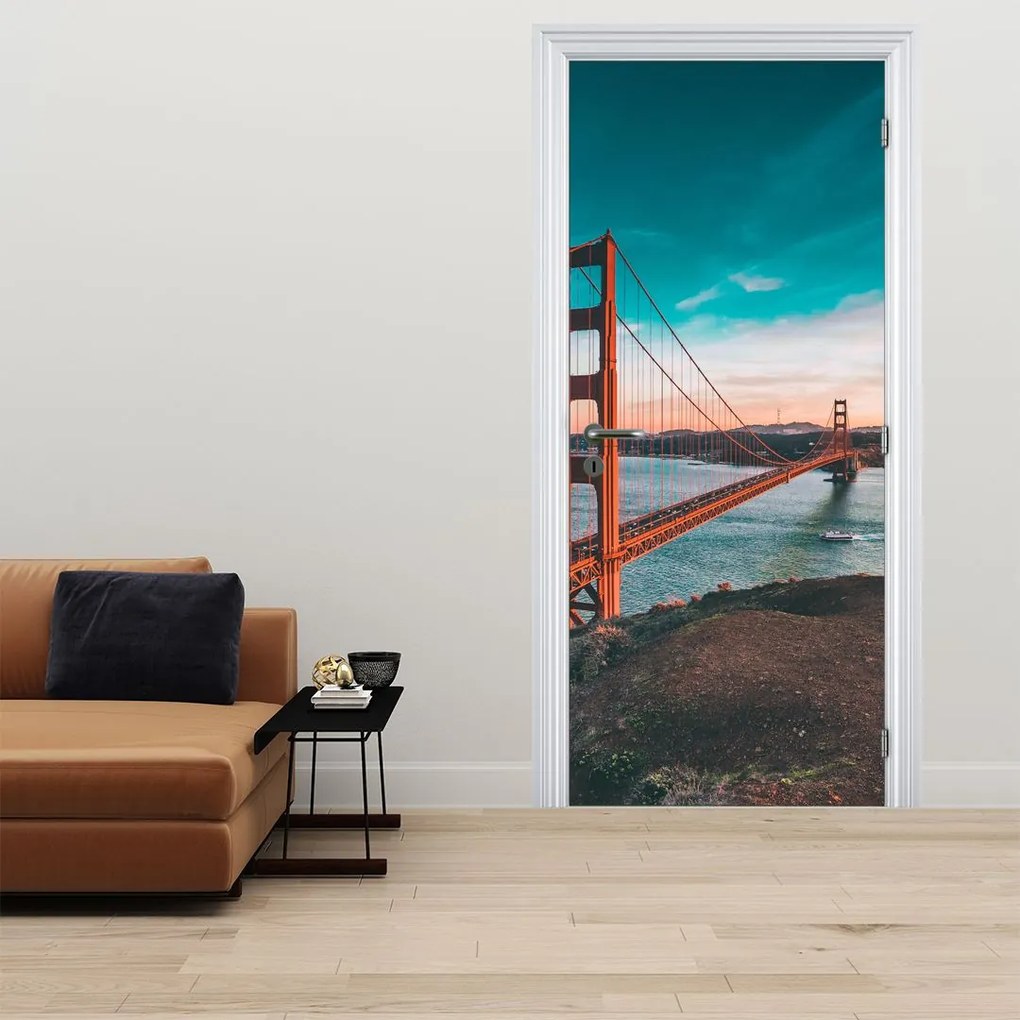 Fototapet pentru ușă - Golden Gate (95x205cm)