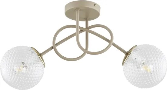 Brilagi - Lustră aplicată STELLA 2xE27/60W/230V bej/auriu