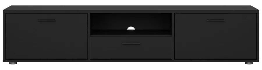 Comodă TV neagră 177x38 cm Media – Tvilum