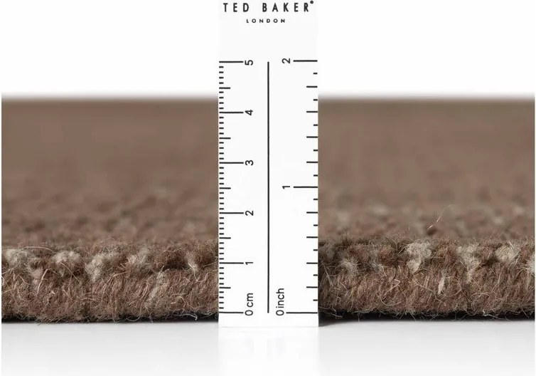 Covor maro țesut manual rotund din lână ø 160 cm Greenwich – Ted Baker