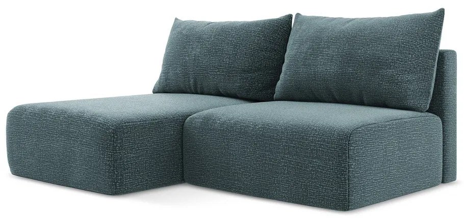 Colțar turcoaz extensibil/cu spațiu de depozitare (cu colț pe partea stângă) Kalena – Makamii