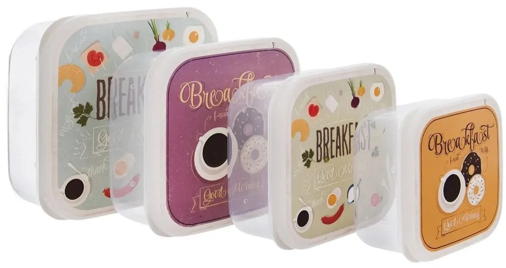 Orion Set de 4 cutii pentru gustări Breakfast