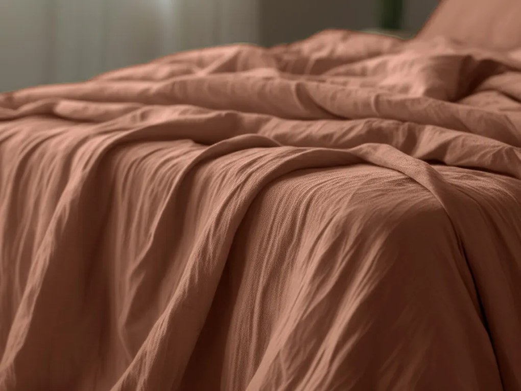 Lenjerie de pat din muselin Mussari maro deschis Dimensiunile lenjeriei: 70 x 90 cm | 140 x 220 cm