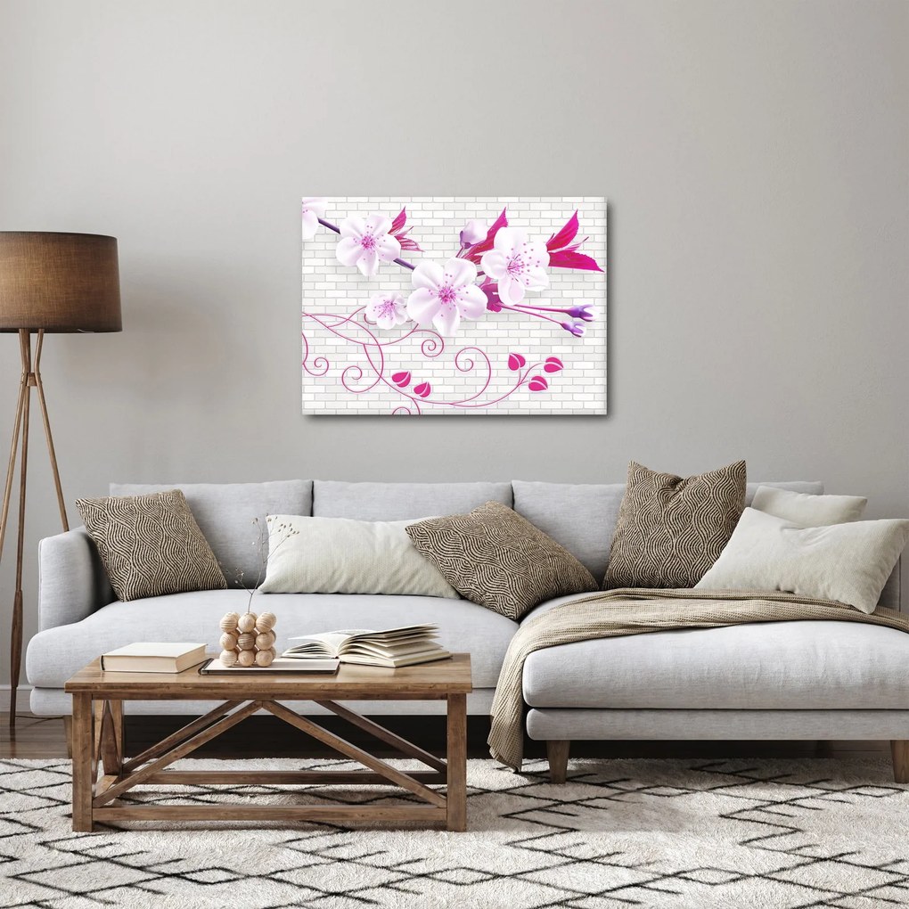 Tablou cu creangă înflorită (70x50 cm)