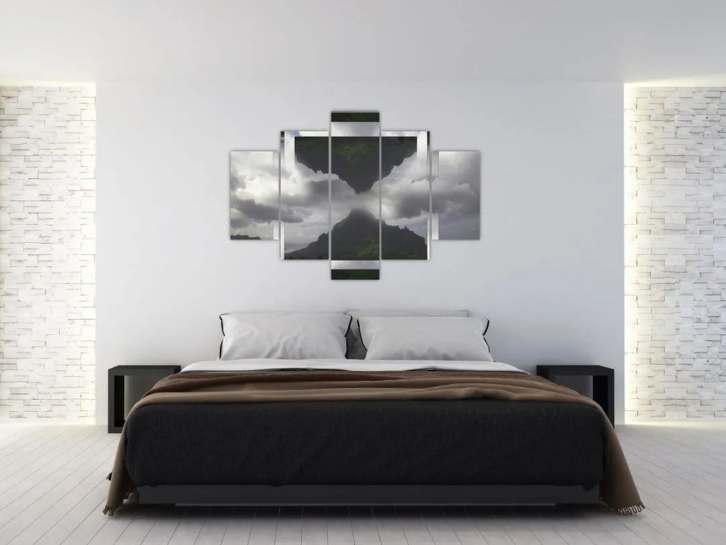 Tablou - Munții din Islanda, colaj geometric (150x105 cm)