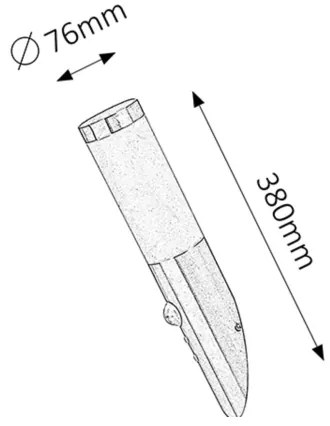 Aplică de exterior cu senzor INOX TORCH 1xE27/25W/230V IP44 Rabalux 8266