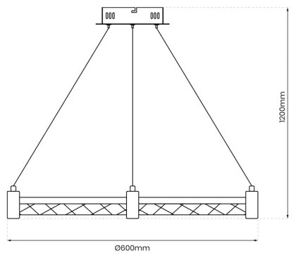 Lustră LED pe cablu ELEGANCE LED/36W/230V auriu
