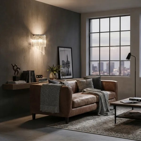 Aplică de cristal Ideal Lux CARLTON 3xE14/40W/230V crom lucios