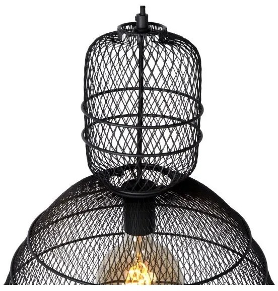 Lucide 78395/01/30 - lustră pe cablu GASSET 1xE27/60W/230V negru