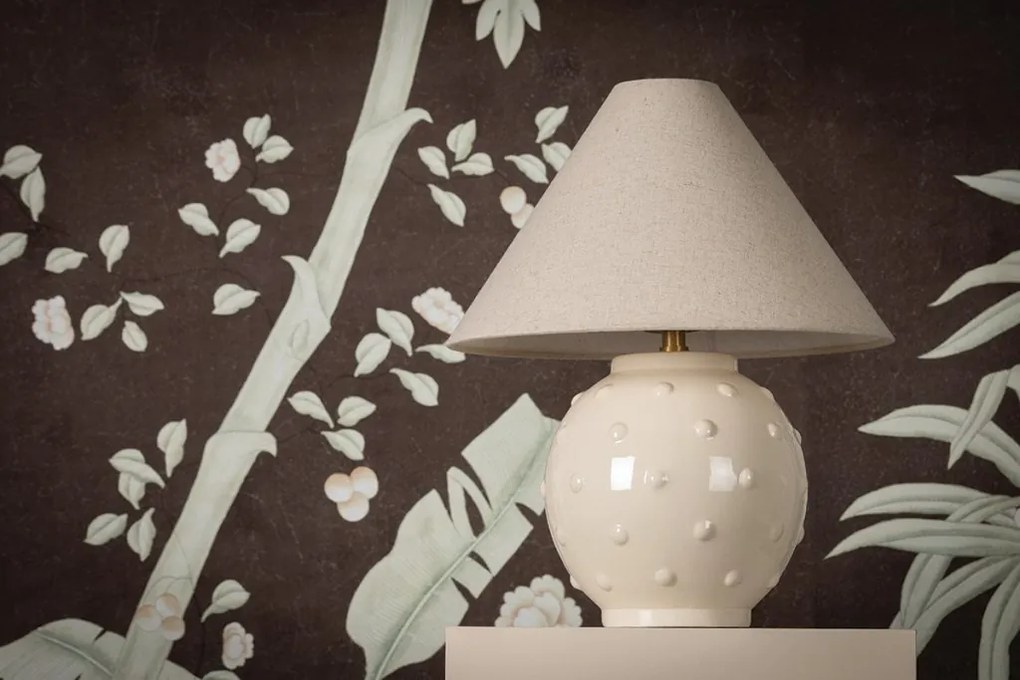Veioza LUX, Ceramica Ivory, Tesatura In, ANNABELLE